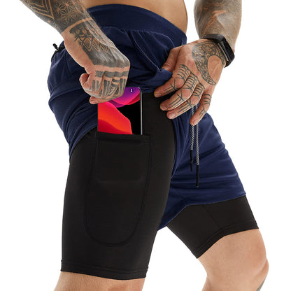 Men's 2-In-1 Athletic Running Shorts