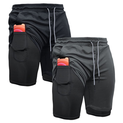Men's 2-In-1 Athletic Running Shorts