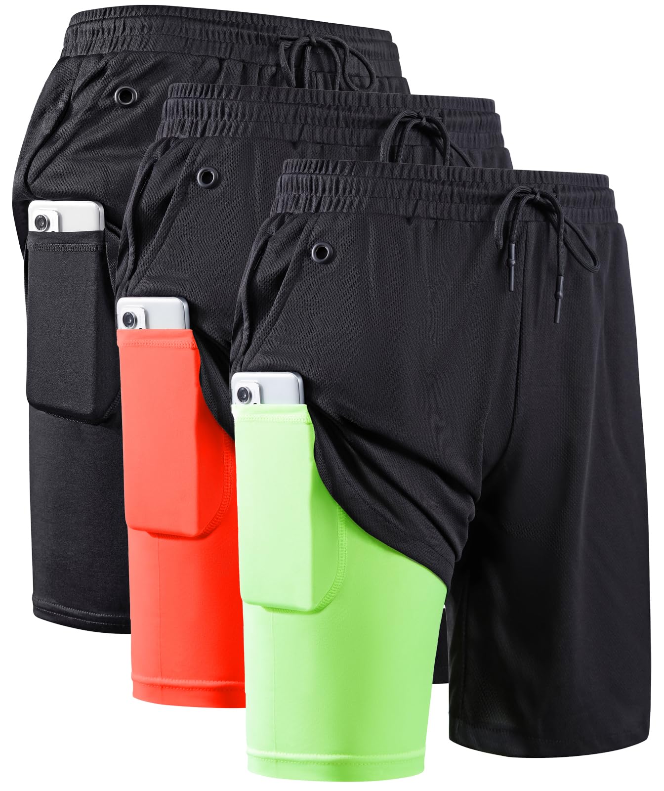 Men's 2-In-1 Compression Running Shorts