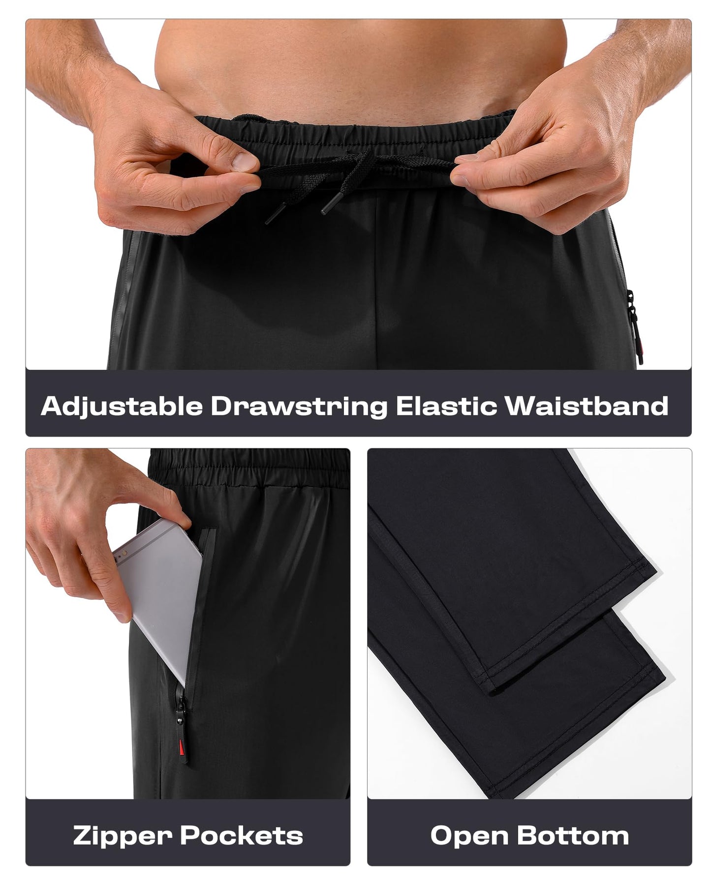 Men's Lightweight Stretch Athletic Jogger Pants