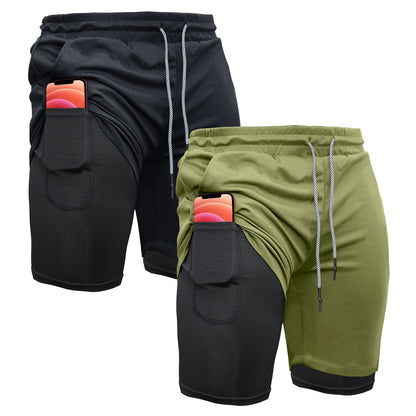 Men's 2-In-1 Athletic Running Shorts