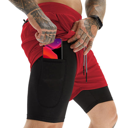 Men's 2-In-1 Athletic Running Shorts