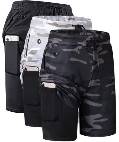 Men's 2-In-1 Compression Running Shorts