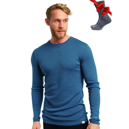 Men's Merino Wool Thermal Base Layer Shirt