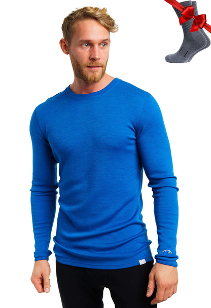 Men's Merino Wool Thermal Base Layer Shirt