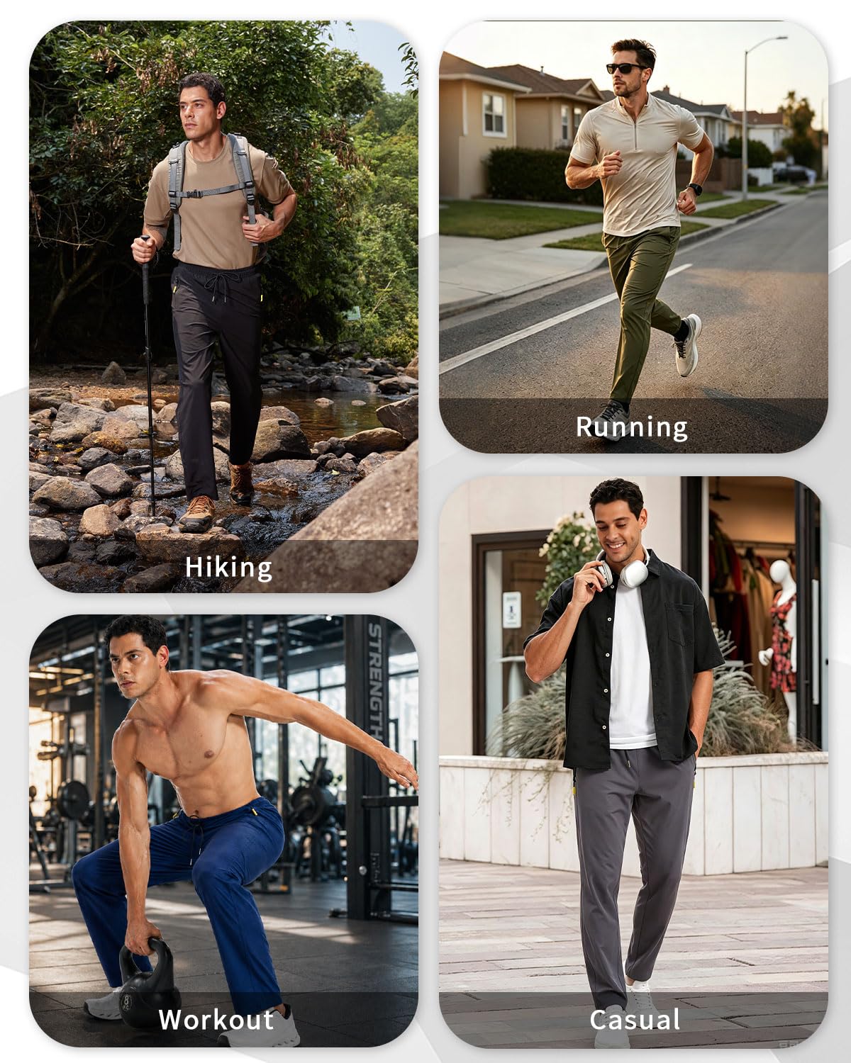 Men's Lightweight Quick-Dry Hiking Jogger Pants