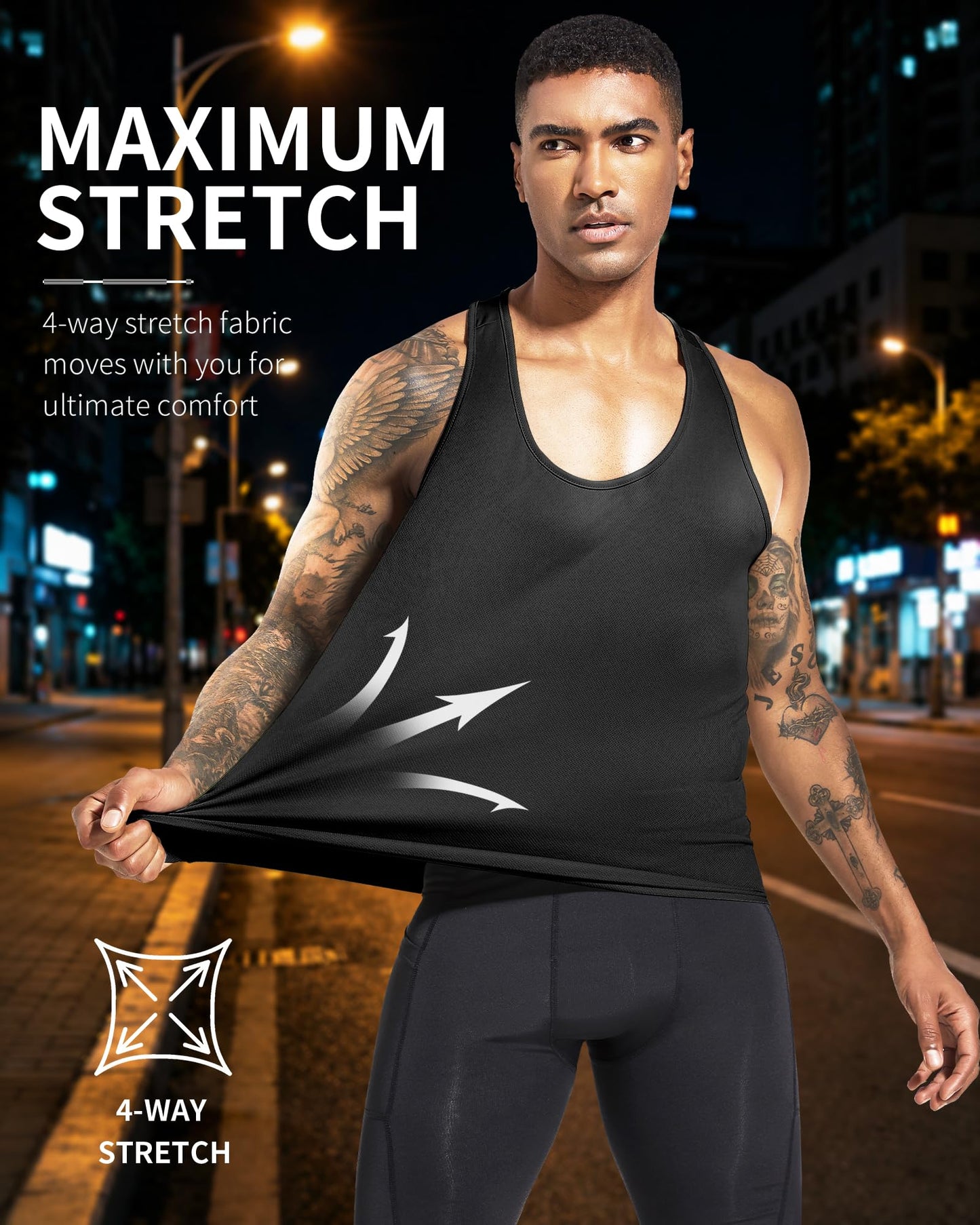 Men's Dry Fit Athletic Tank Tops 5 Pack