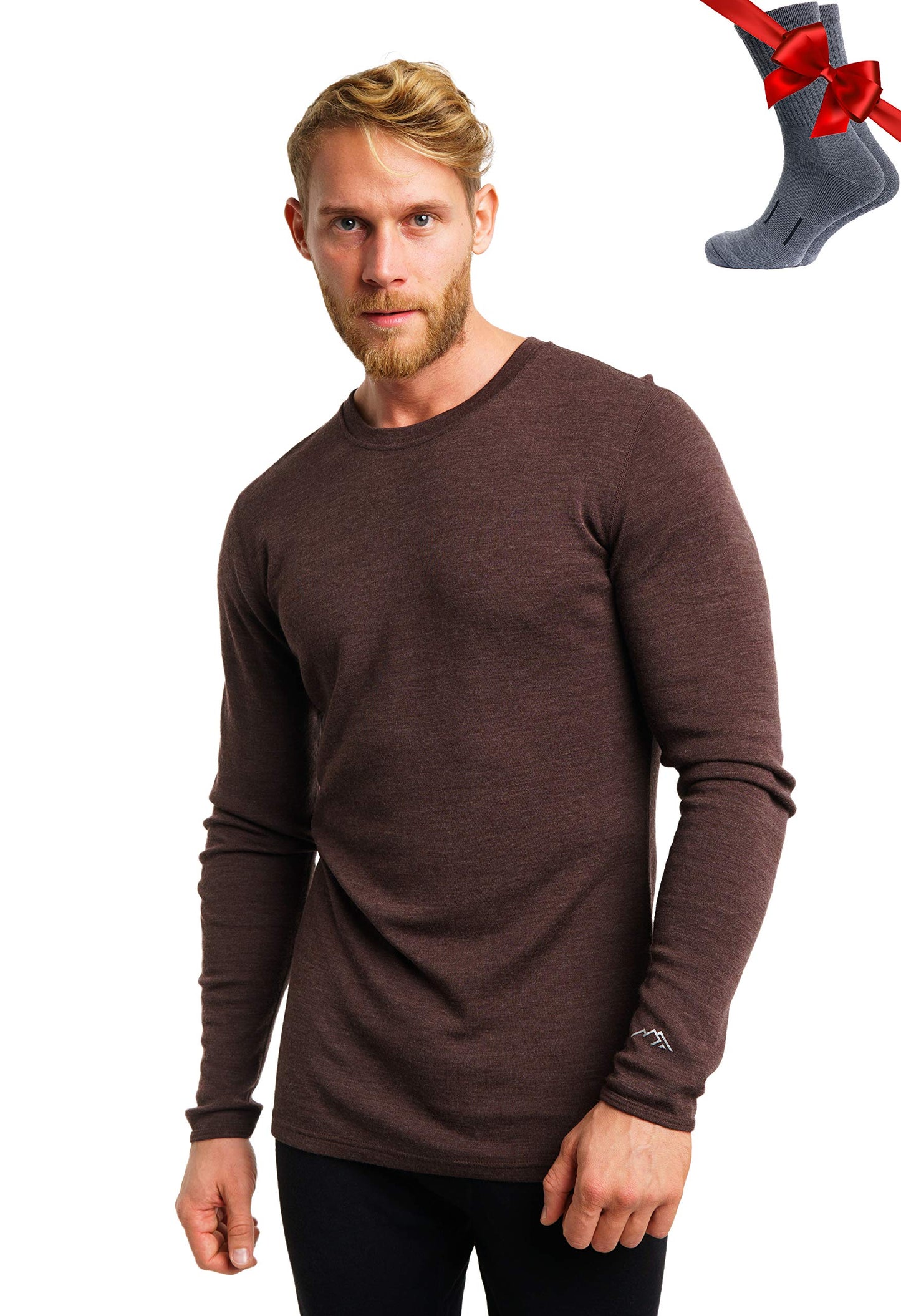 Men's Merino Wool Thermal Base Layer Shirt