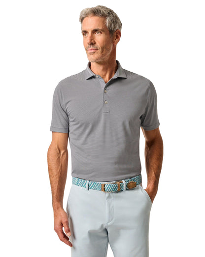 Men's Striped Stretch Performance Polo Shirt