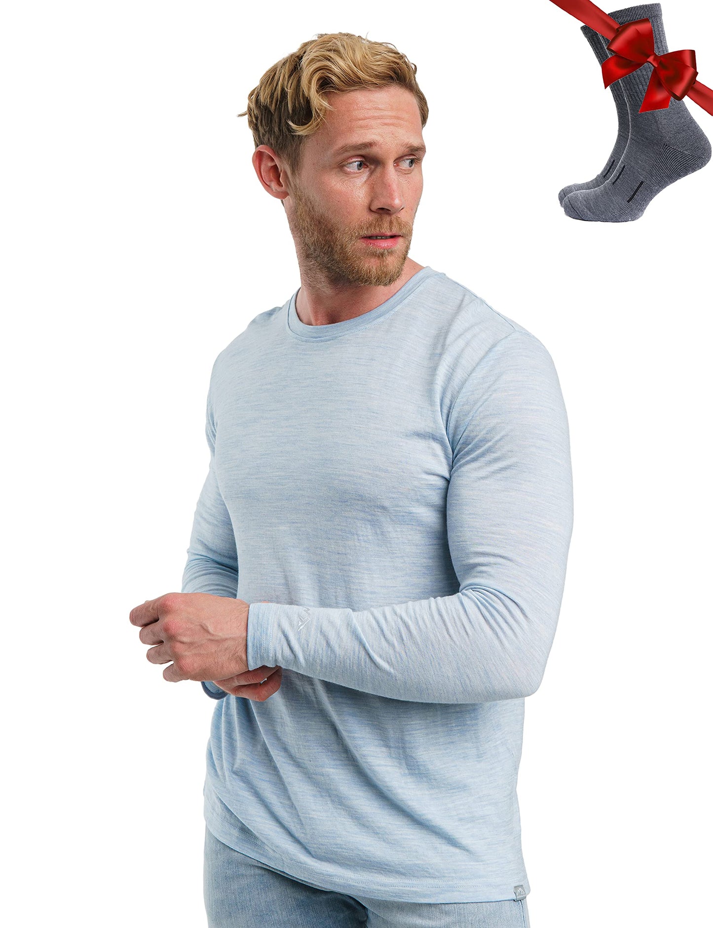 Men's Merino Wool Thermal Base Layer Shirt