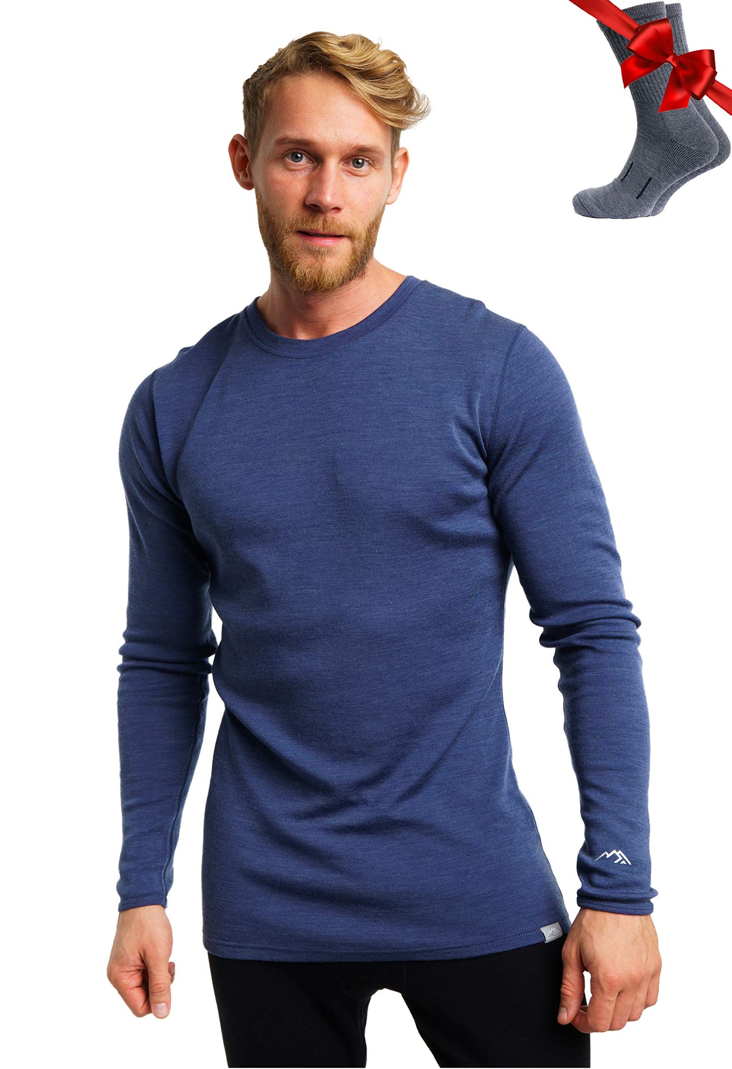 Men's Merino Wool Thermal Base Layer Shirt