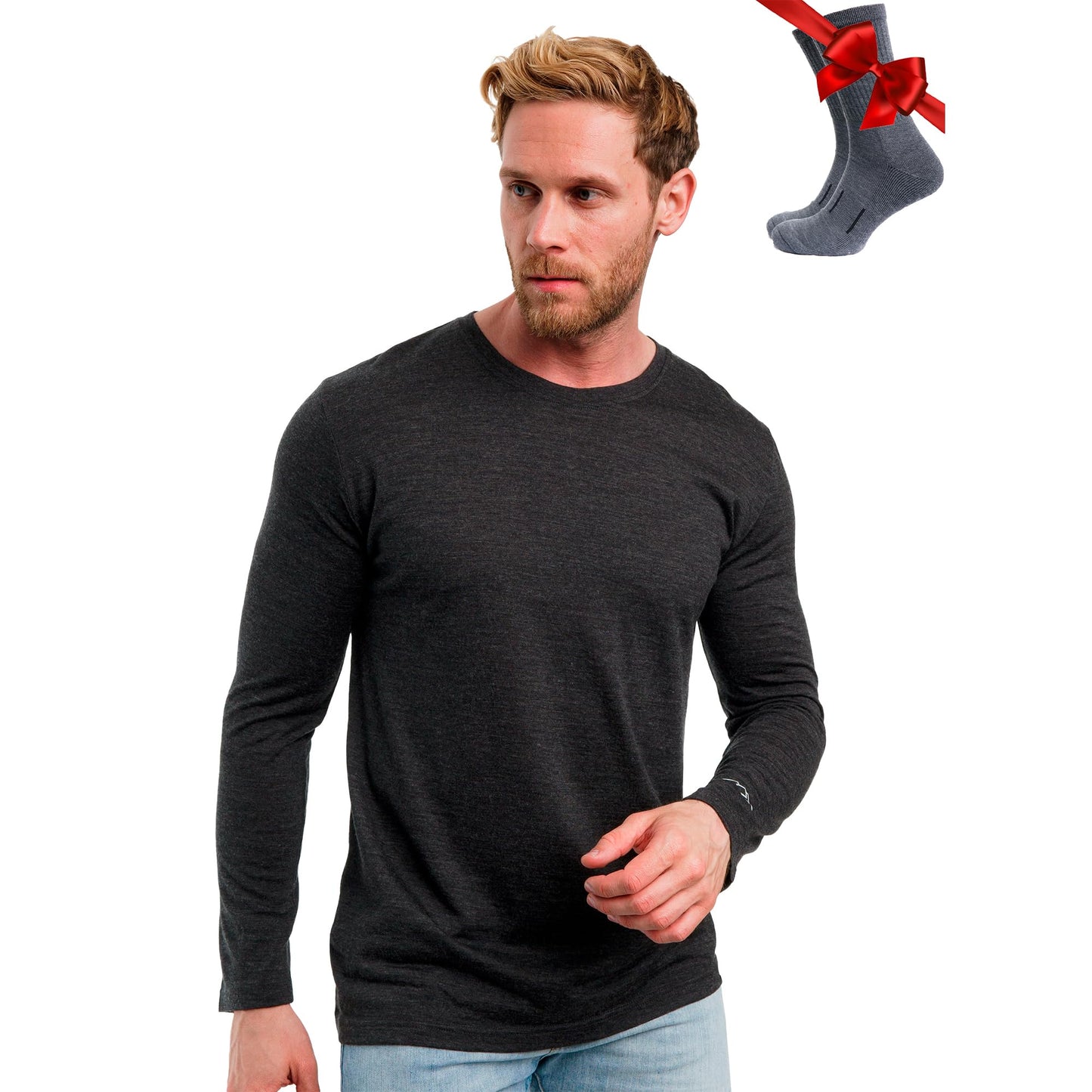 Men's Merino Wool Thermal Base Layer Shirt