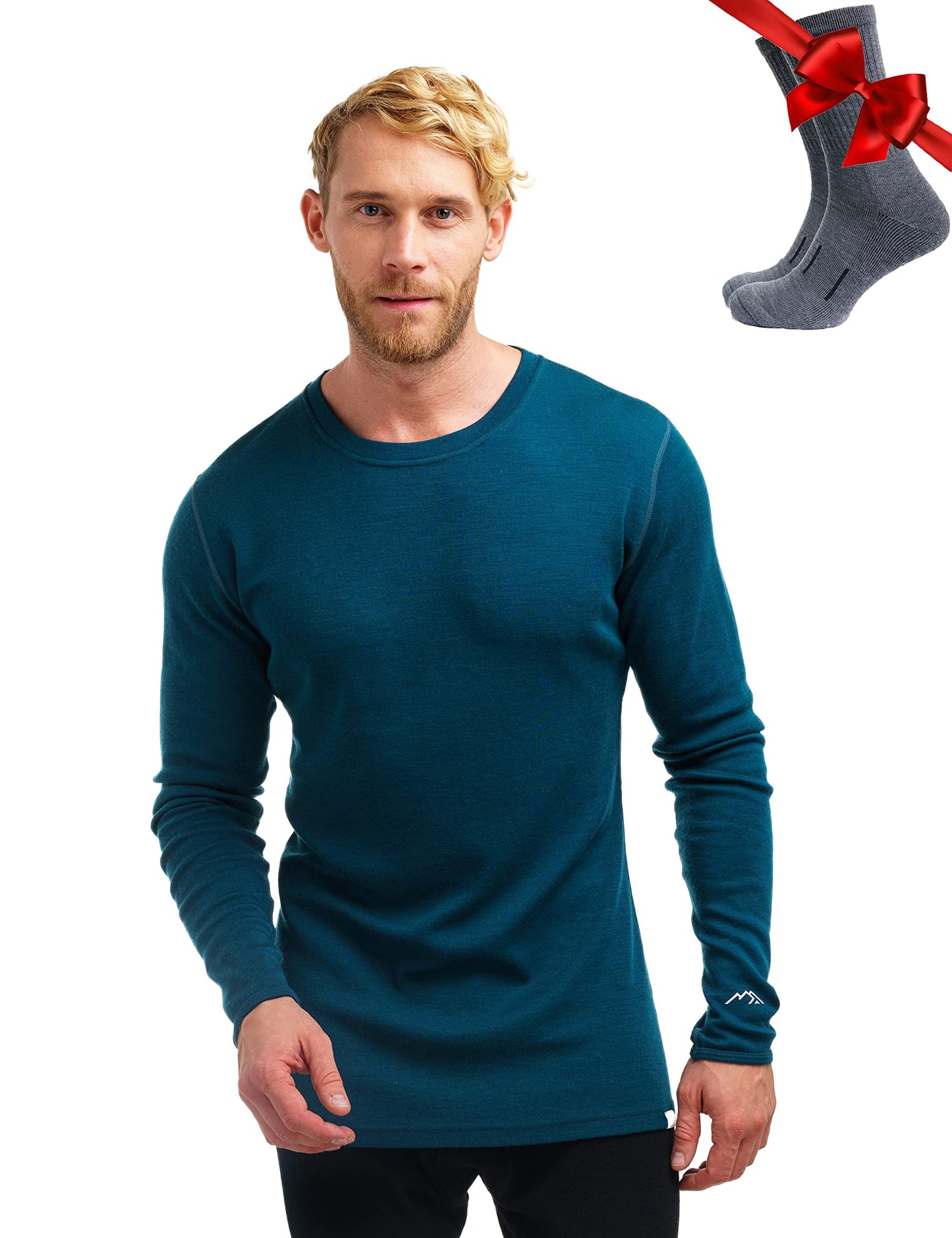 Men's Merino Wool Thermal Base Layer Shirt