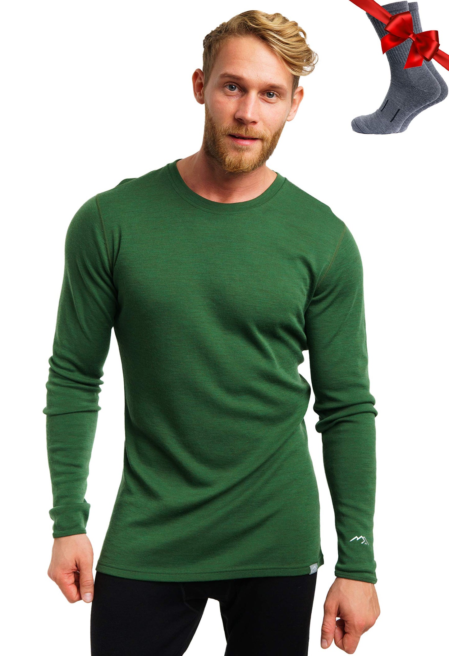 Men's Merino Wool Thermal Base Layer Shirt