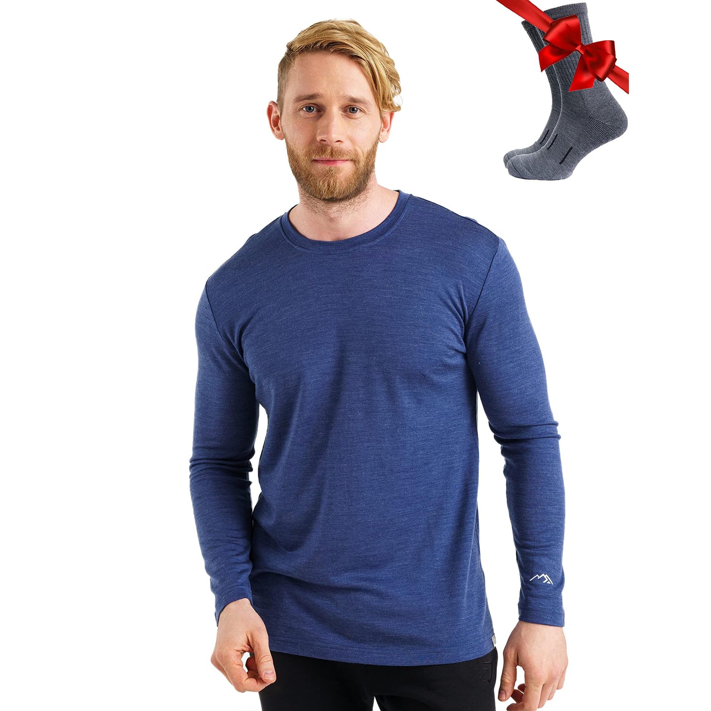 Men's Merino Wool Thermal Base Layer Shirt