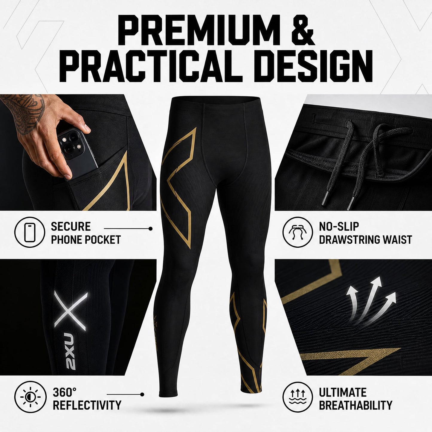 2XU mens Mcs Run Compression TightTight