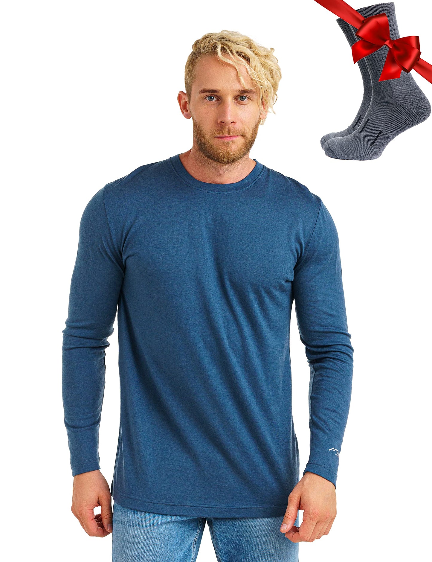 Men's Merino Wool Thermal Base Layer Shirt