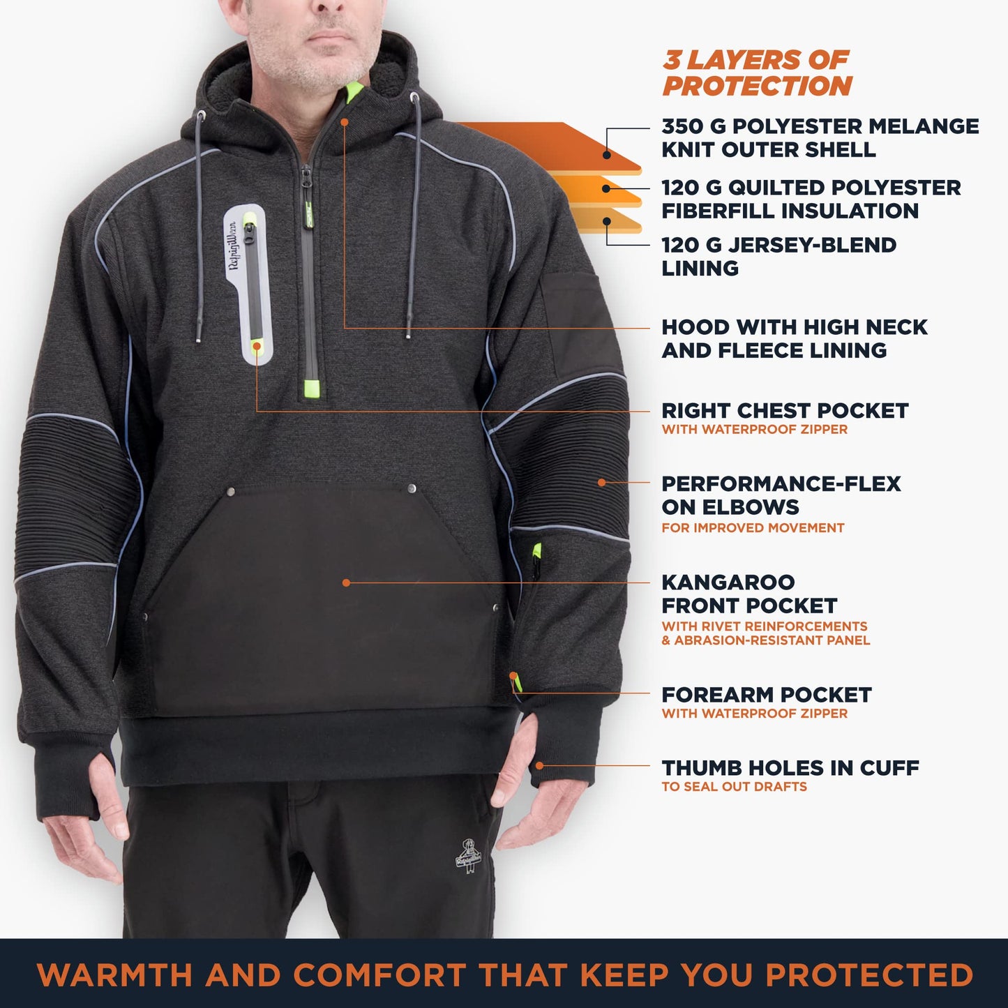 RefrigiWear Extreme Hybrid Sweatshirt - Warmest Sweatshirt