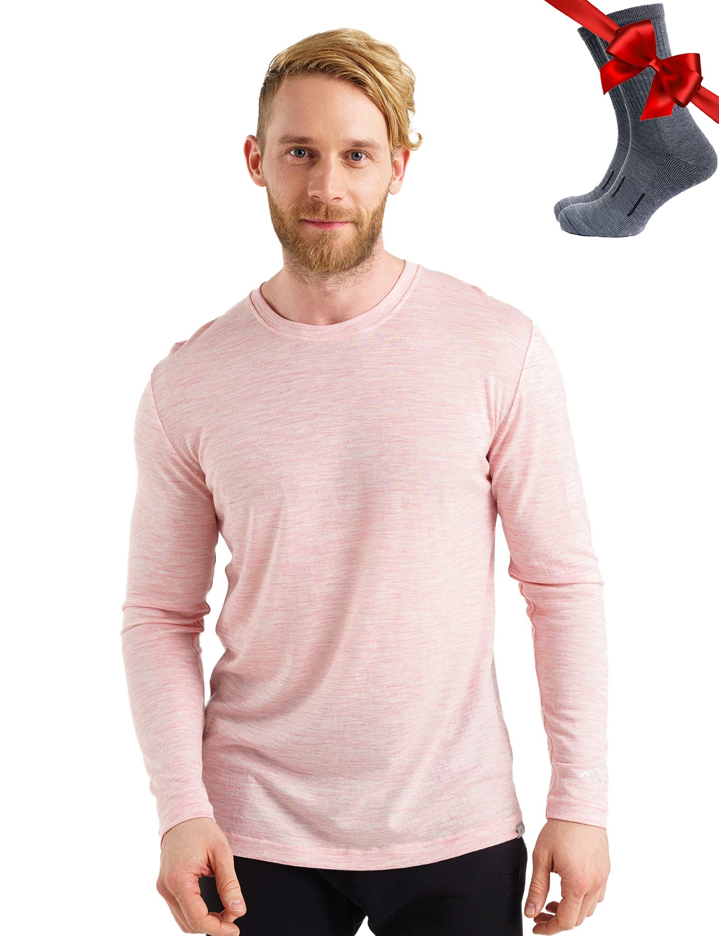 Men's Merino Wool Thermal Base Layer Shirt