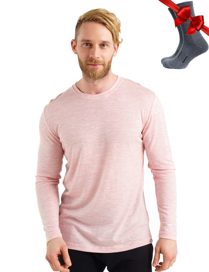 Men's Merino Wool Thermal Base Layer Shirt