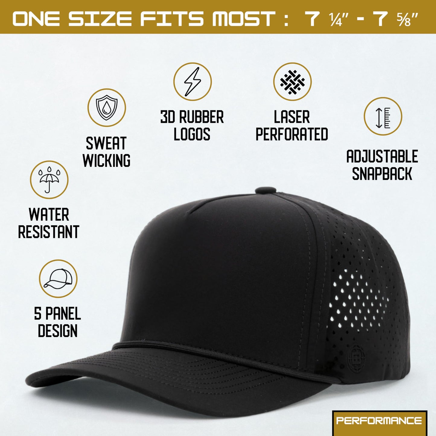 Water Resistant Breathable Performance Hat